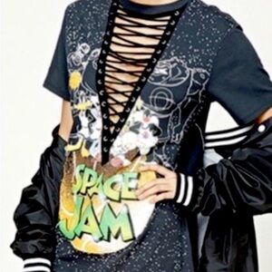 🔥2/$20🔥Space Jam Graphic Lace-Up T-Shirt